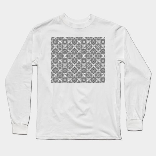 Elegant, modern pattern, silver stars, cross and block for any occasion Long Sleeve T-Shirt by Hujer